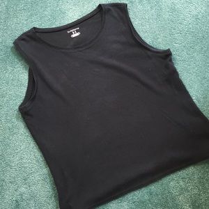 Liz Claiborne XL Navy Blue 100% Cotton Tank 🌞